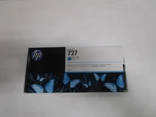 HP 727 Genuine Cyan Ink F9J76A 300ml DATE 2021 PRINTER BUSINESS SEE PHOTOS