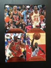 1998 Upper Deck Michael Jordan Airtime Arrival-Departur UncutSheet of (4) Cards