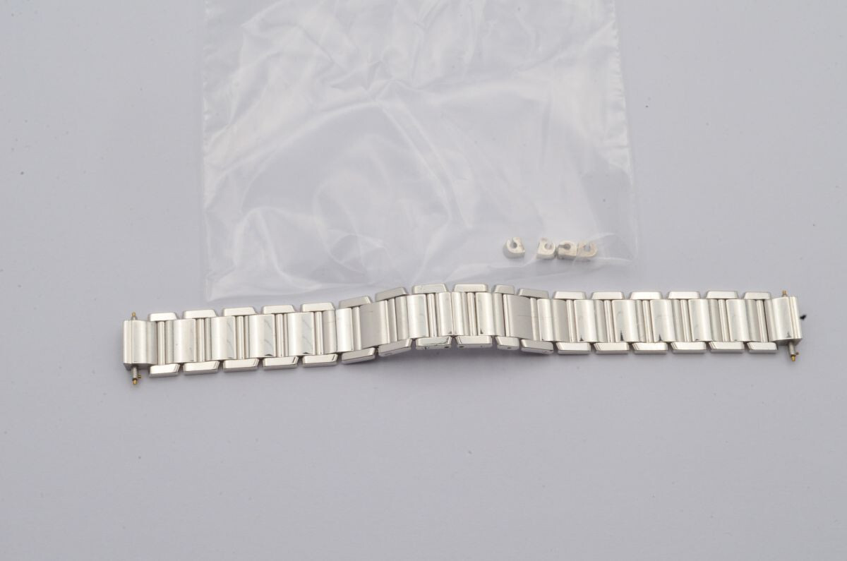 Cartier Tank Francaise 15Mm 18K 750 Solid White Gold Bracelet 60