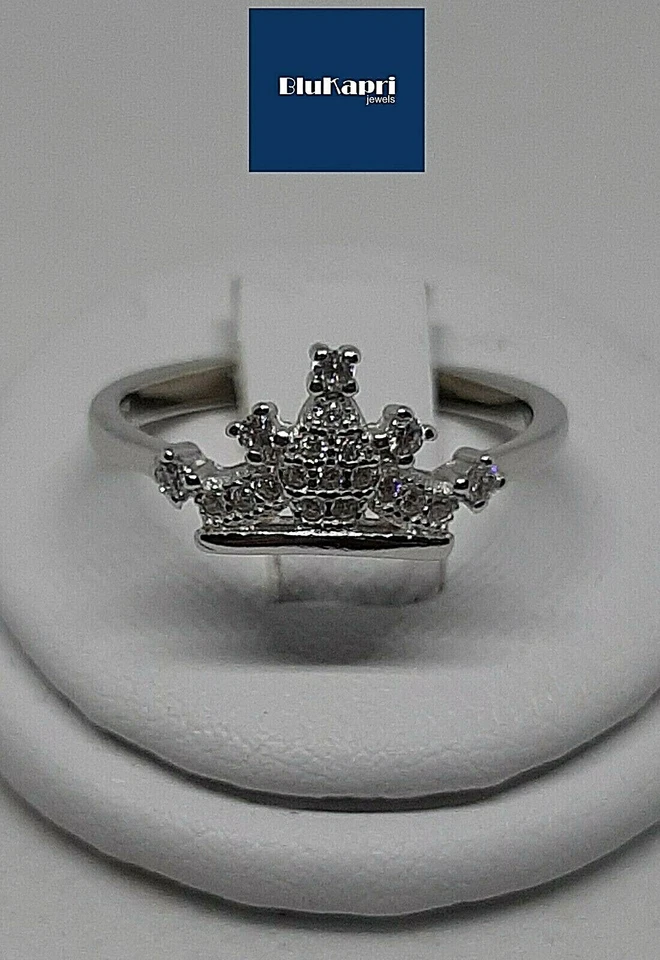 Anello Donna  in argento 925 Corona con zirconi bianchi - Immagine 3 di 4