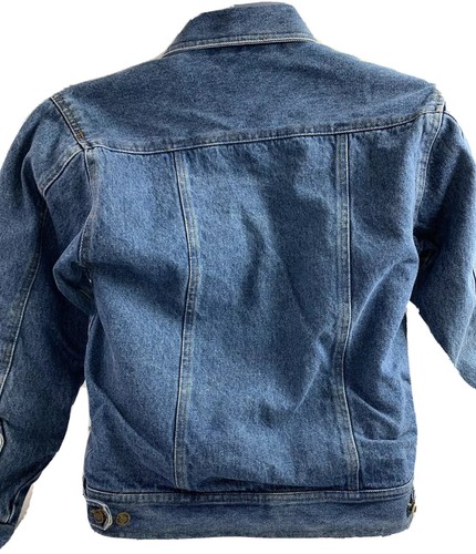 Chaqueta de camionero vintage de mezclilla azul niebla London para niños talla grande - Imagen 7 de 10