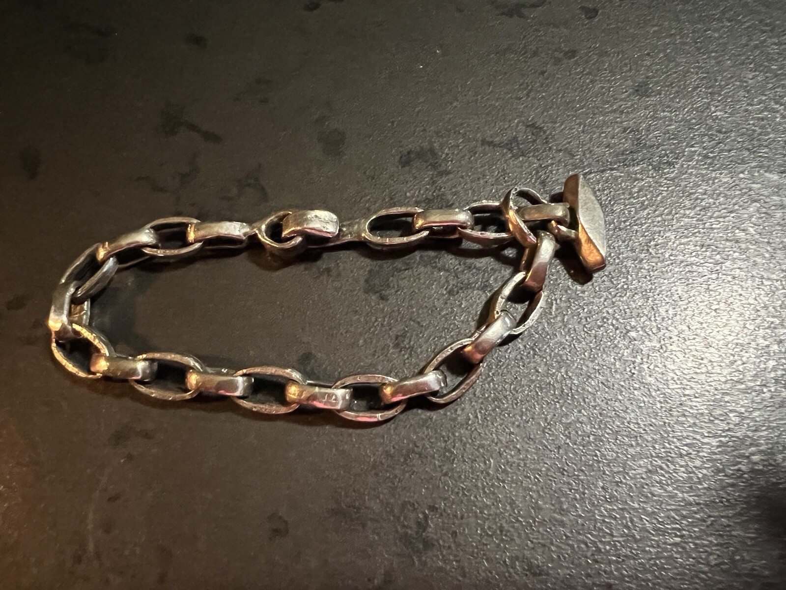 Karen Karch Solid Sterling Silver Toggle Bracelet - image 1