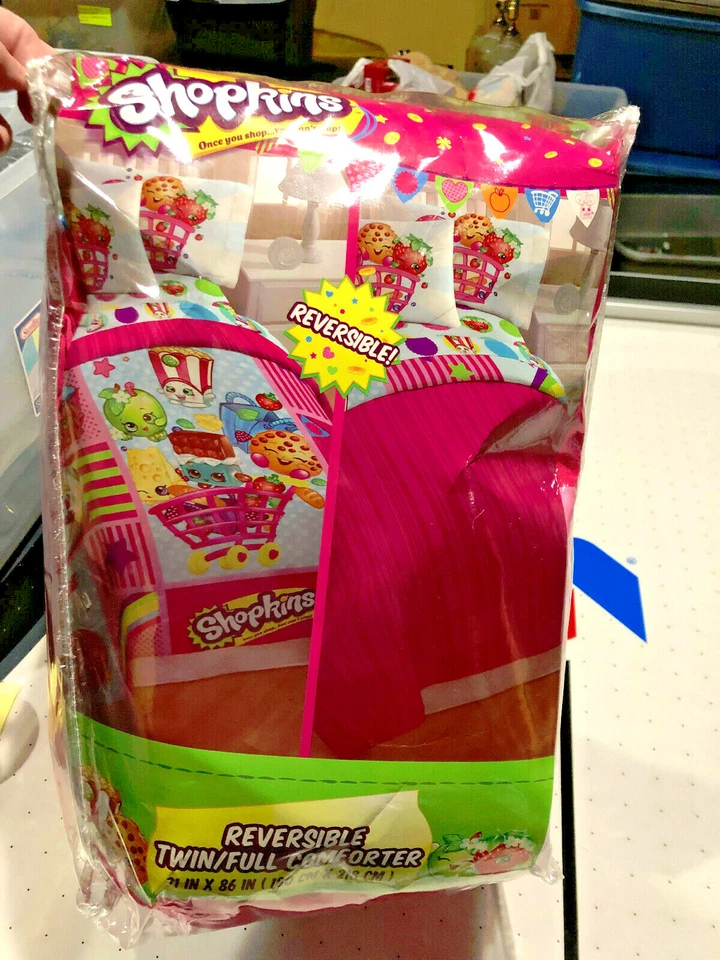 NUEVO Edredón Reversible Shopkins Doble/Completo 71" x 86" Foto 3 de 4