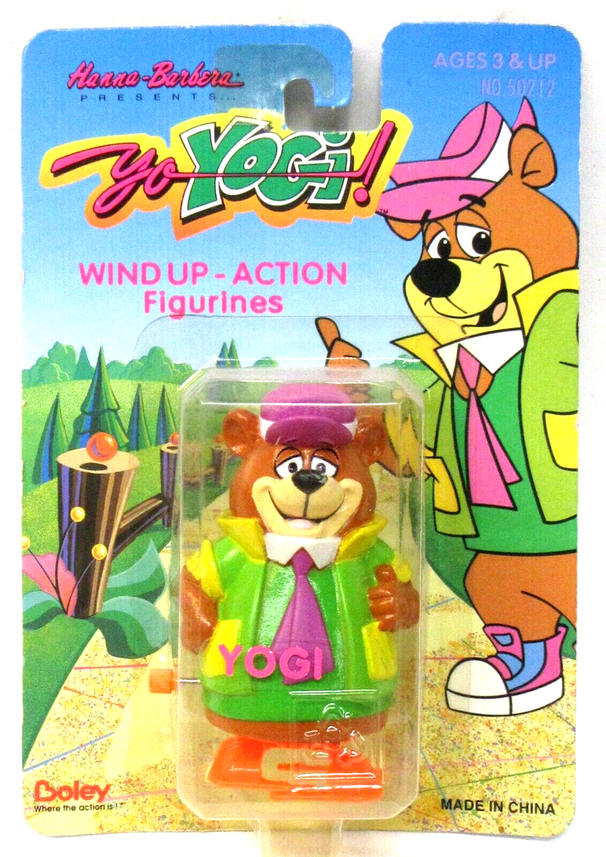 1992 Boley Hanna Barbara YOGI BEAR windup walking figure MINT ON