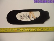 1 Pair Peds No Slip Heel All Day Cozy Oft Hidden Fit Black Liner Sock