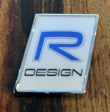 Volvo R Design OE Style 27mm 1” Rear Slash Emblem - 31391873