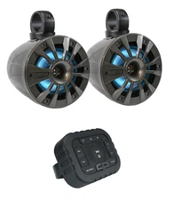 NavAtlas NT650AT - 100W RMS 6.5" Lighted Speakers w/ NA1BT Bluetooth Controller