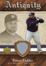 Prince Fielder relic jersey patch baseball card 2007 Upper Deck Antiquity #AAPF