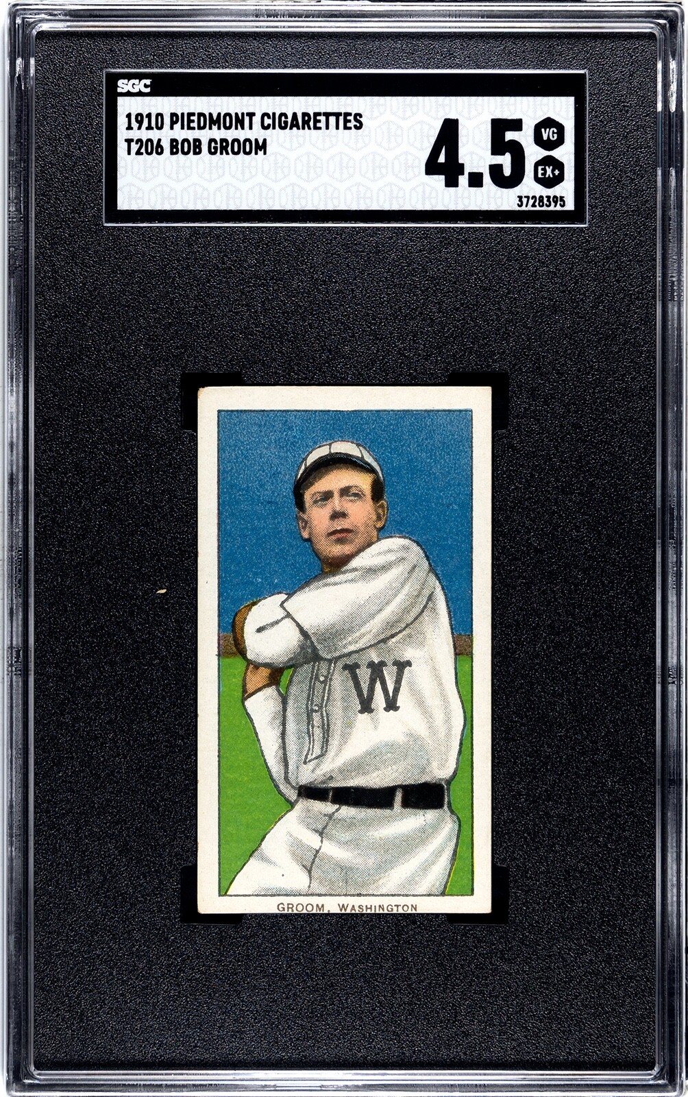 1910 Piedmont T206 Bob Groom SGC 4.5 SN:3728395 #055