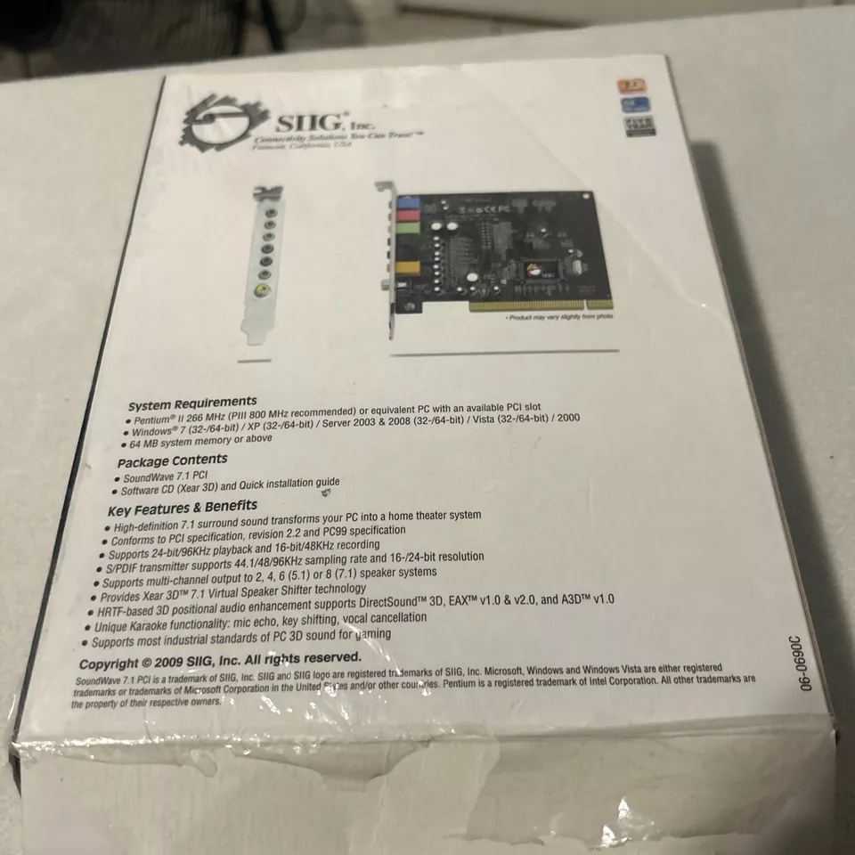 SIIG SoundWave PCI (IC710012) Sound Card - Image 2 of 2