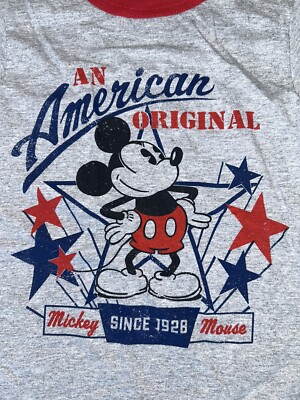 New Disney Store Mickey Mouse July 4th Shirt T-shirt Top Kids Boys