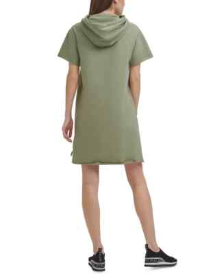 DKNY Sport Women's Cotton Sweatshirt Dress - Olive - Size S DKNY Sport Women's Cotton Sweatshirt Dress - Olive - Size S