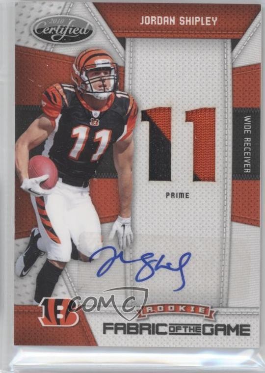 Jordan Shipley Panini Certified Fabric of the Game #3 Base