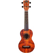 Mahalo Artist Elite Soprano Ukulele With Bag Koa Photo Flame