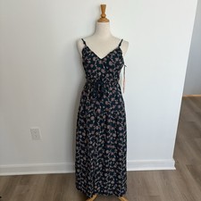 Target Future Collective Womens Summer Dress Size XS Blue Floral 100% Cotton NWT