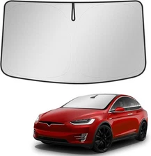 Foldable Front Window Sunshade Cover Sun Visor Protector For Tesla SUV & Sedan
