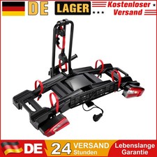 E-Bikes Fahrradträger für Anhängerkupplung 2 Fahrräder Schwarz mit Rückleuchten