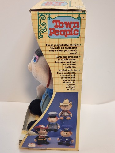 Vintage Plush 1983 Mailman Plush Doll 10" Tall Town People in the Original Box - Picture 6 of 8