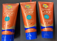3 Pack Banana Boat Summer Color Self Tanning Lotion Light Medium Color 6oz Each