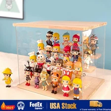 Clear Acrylic Display Case Countertop Box Organizer Stand Dustproof Showcase USA