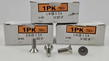 (3pk) 1/4-20x3/4 Stainless Flat Head Socket Cap Screw Countersink  McMaster-Carr