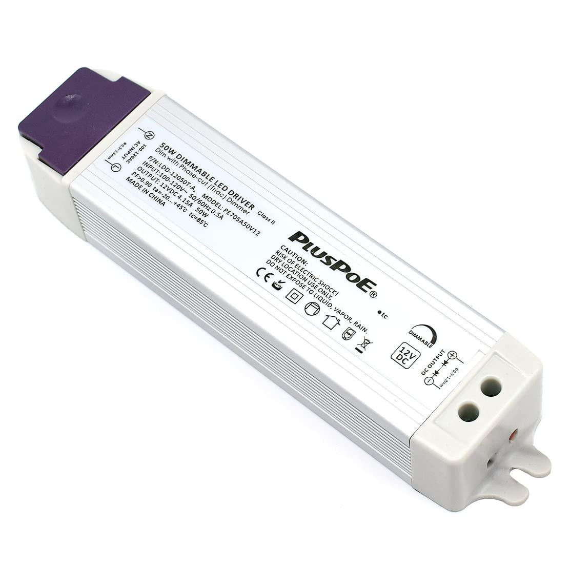 12V 50W Dimmable LED Driver,110V AC - 12V DC Led Transformer Dimming Power Su...