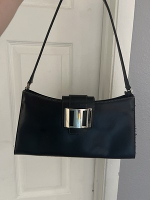 Salvatore Ferragamo Black One Shoulder Bag Gancini Leather