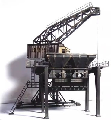 HO Scale 1/87 Tower Crane Large Coal Feeder Train Railway Scene Model Unassemble