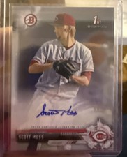 2017 Bowman AUTO ROOKIE 1st Scott Moss RC #PA-SM Reds Baseball Card (f3)