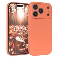 HandyhüLle FüR Apple Iphone 17 Pro Silikon Back Cover Schutz Handy Case Orange