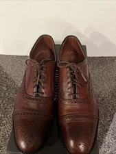 Allen Edmonds "STRAND"  Leather Cap-Toe Oxfords 9.5 D Dark Chili Excellent Shape
