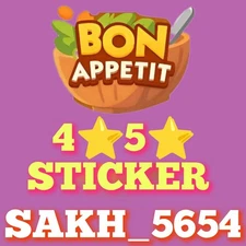 All set 4⭐️5⭐️6⭐️ stickers available here  (Superfast send) Bon Appetit Album