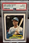 1989 KEN GRIFFEY JR TOPPS TRADED ROOKIE PSA 10  MARINERS 50-50? NEW LABEL (780)
