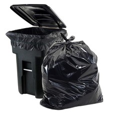 Can Liners 38 x 58 Low Density Black Trash Liners 60 Gallon 1.5 mil 100 Pack