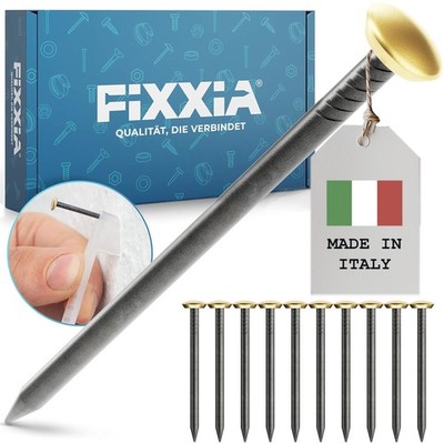 FIXXIA Stahlnägel Bildernägel gold/silberfarben 30 Stück 20-50 mm Größe wählbar