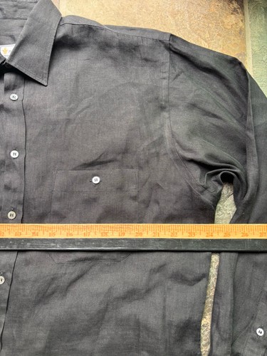 Botón Turnbull & Asser LINO Negro Ajuste Relajado Años 90 De Colección -UP.hecho ITALIA.LG - Imagen 3 de 7