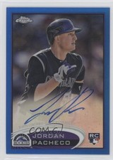 2012 Topps Chrome Rookie Blue Refractor 38/199 Jordan Pacheco #161 Auto 0b2