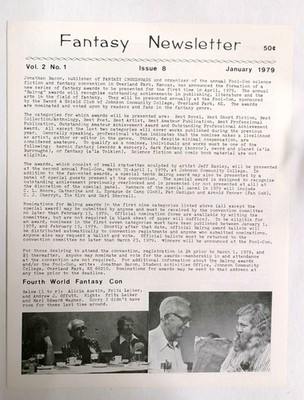 Fantasy Newsletter #8--Book, Mag, Fanzine, Convention info & pix--pulp + Sci