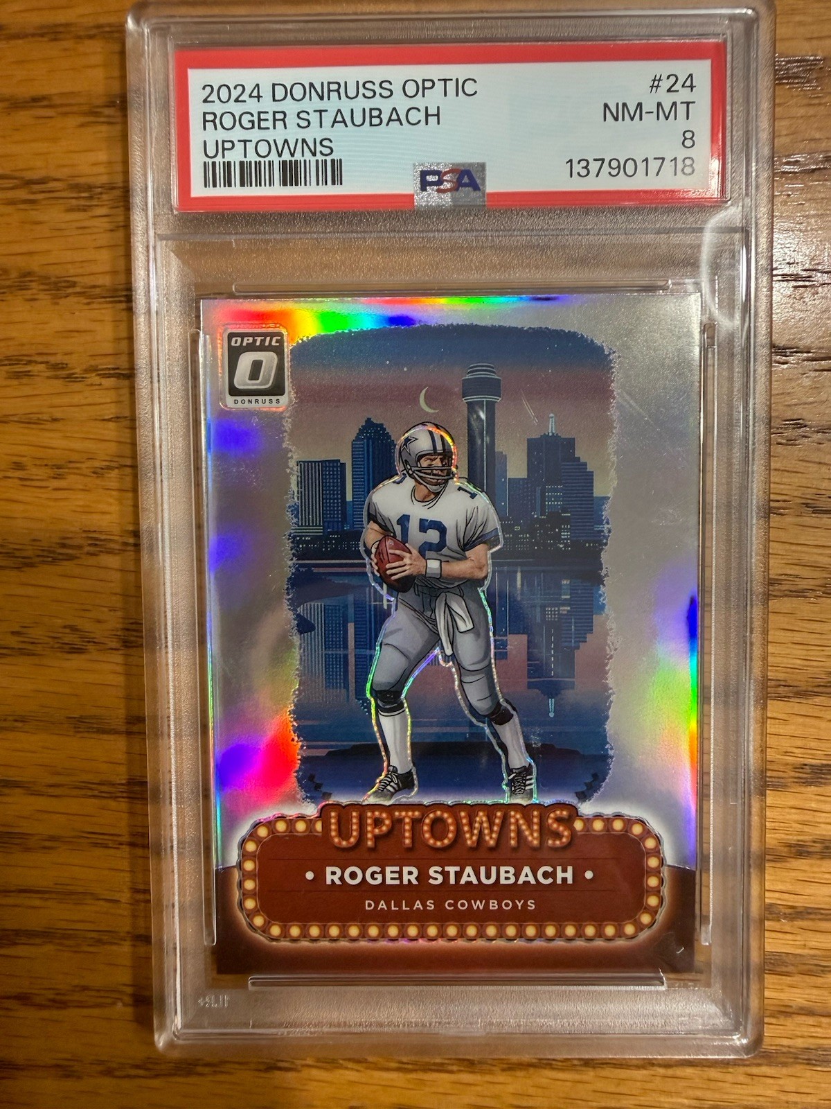 2024 Donruss Optic Roger Staubach Uptown PSA 8