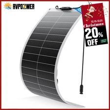 100W 12V Mono Flexible Solar Panel 12BB Car Boat Home Rooftop Caravan RV US