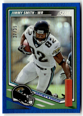 2025 Panini Score NFL No. 275 Jimmy Smith Artist's Proof Blue 27/35
