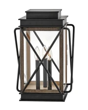 Hinkley Lighting 11197 Montecito 3 Light 18.5" Tall Pier Mount - Black