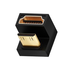 1Pc U Shape Mini HDMI to HDMI Adapter Durable 8K Mini HDMI Male to 180 Degree jj
