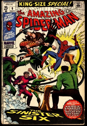 Amazing Spider-Man King-Size Annual #6 1969 (VG+) Sinister Six App. L@@K!