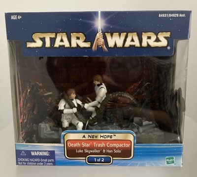 Star Wars Todesstern Müllpresse Luke Skywalker & Han Solo Hasbro Set versiegelt