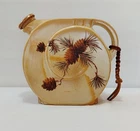 Frankoma Pitcher 1 1/2 Qt Lazy Bones Desert Gold Refrigerator Jug Pinecones Vtg
