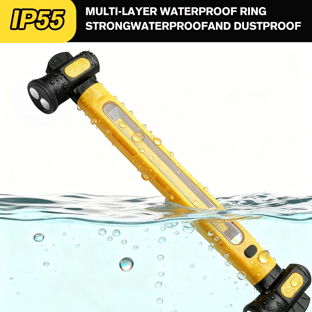 Under Hood Work Light Bar 3000LM LED Magnetic Light Bar with Hooks Rechargeable