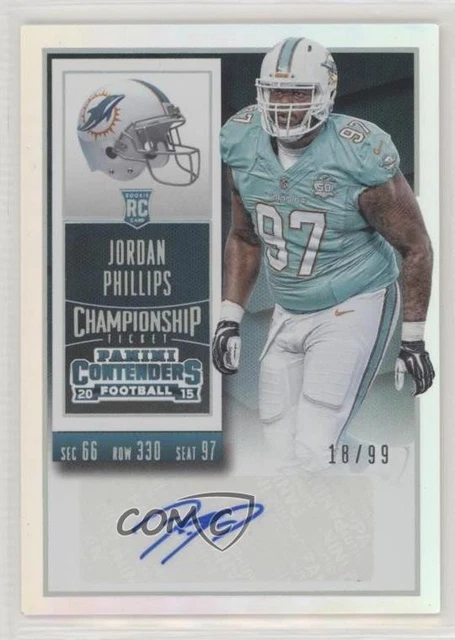2015 Panini Contenders Rookie Championship Ticket 18/99 Jordan Phillips Auto 0v0