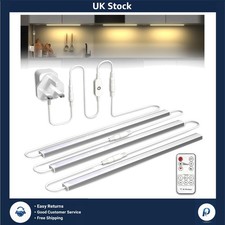 3x 12" Dimmable Under Cabinet Kitchen Lights With Remote Warm White