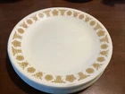 10- 8 1/2 “ Plates Vintage Gold Butterfly Corning Pyrex
